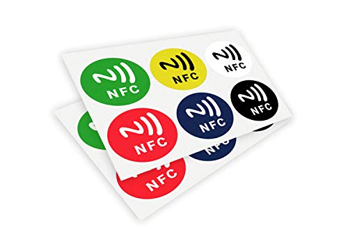 12 pcs NFC Tags Stickers NTAG 215 NFC Tags RFID Adhesive Label Sticker Universal Lable Ntag 215 RFID Tag for All NFC Phones NFC Tags iPhone