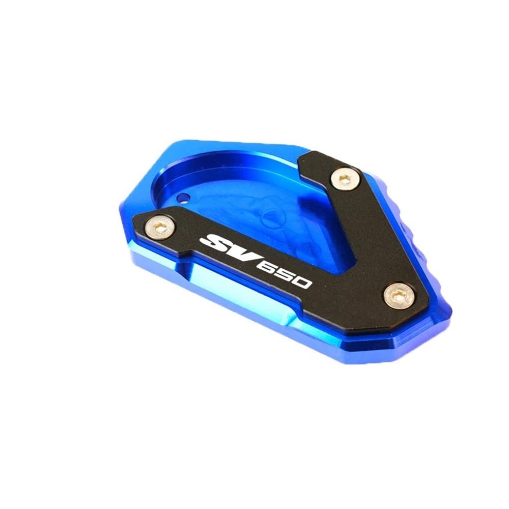 Cavalletto Moto Laterale Per Suz&uki SV650S SV650 S SV 650S 2003-2007 Moto Cavalletto Piede Cavalletto Laterale Estensione Pad Piastra Supporto Tappo Valvola Della Gomma(Combo-Black)