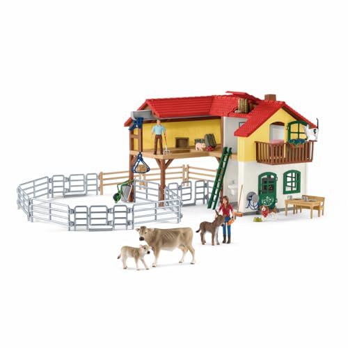 SCHLEICH Farm World | Weidezaun 42487 Bauernhof Zubehör Set mit 6 Zaunelementen & 2 Türen | passt zu Farm World Artikeln | Bauernhof Spielzeug für Kinder ab 3 Jahre | 10 Teile