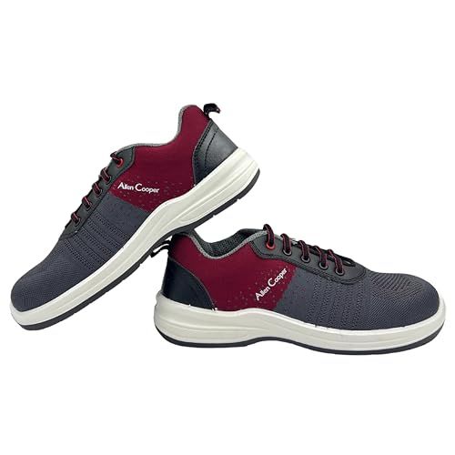 Image of Allen Cooper Safety Shoe ACF 11711, Ultra Lightweight, 200J Composite Toe Cap, Anti-Static | Heat, Water & Oil Resistant, Anti-Skid DD-PU Sole | Size 09 INDIA /UK