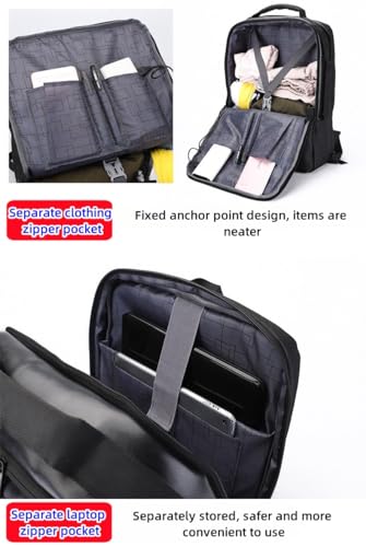 Business travel laptop backpack USB charging port,15.6”laptop backpack Separate laptop pocket water resistant Men,carry on backpack,college backpack(Black)4