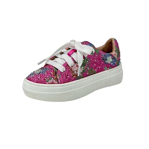 Girl's Rhinestone Flat Bling Fashion Tennis Sneakers Sidny Sneaker