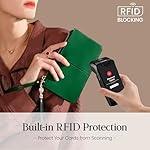 befen Genuine Leather Wristlet Clutch for Women Ultra-Slim Ladies Credit Card Holder Wallet Purses with RFID Protection - Image 2