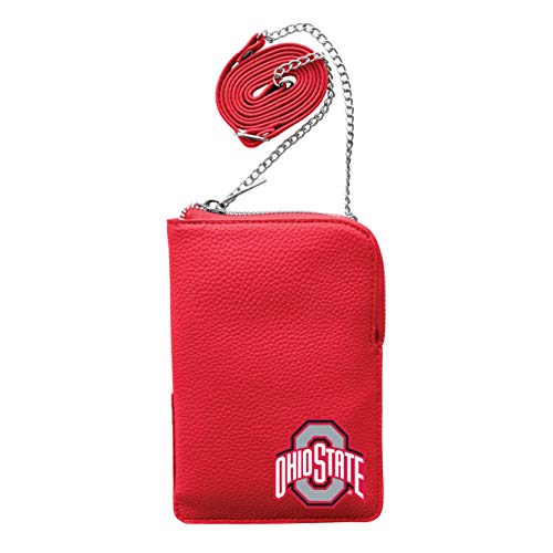 Littlearth womens NCAA Ohio State Buckeyes Pebble Smart Crossbody Purse, Team Color, 7.25” x 5