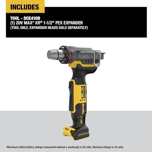 DEWALT 20V MAX XR PEX Expander Tool, 3/8" to 1-1/2" Expansion, Bare Tool Only (DCE410B) - image 2