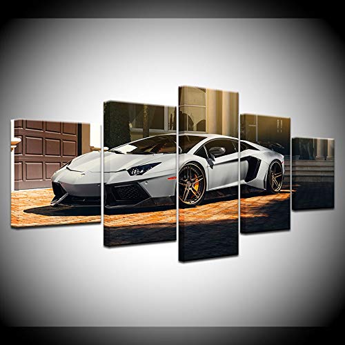 Impression sur toile voiture 5 panneaux HD affiche art moderne premium