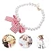 Milisten Adjustable Flower Dog Collar Stylish Beaded Necklace for Small Dogs Cats Comfortable Bow Tie Accessory Bright Color Pet Neckwear for Puppies and Kittens