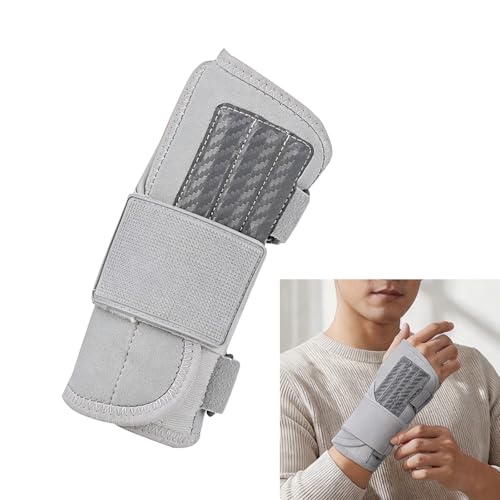 Muñequera con férula de aluminio ajustable y protector de pulgar delgado 2
