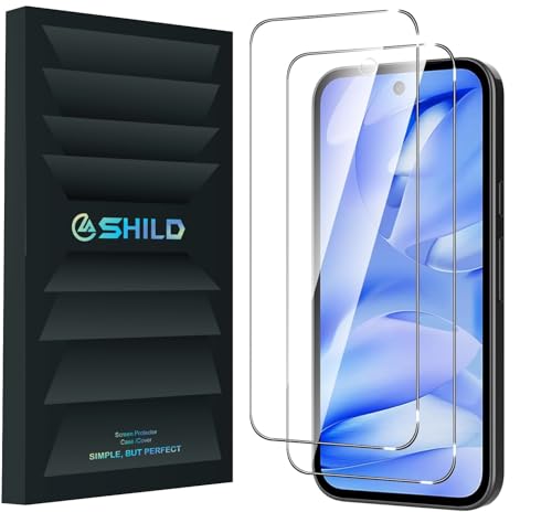 Image of Uyiton by SHILD - (Pack of 2) Tempered Glass Screen Protector for Google Pixel 9a | 9H Hardness | HD Clarity | Fingerprint Sensor Support | Scratch Resistant | Easy Installation