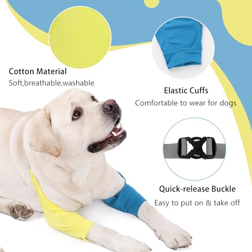 Protetor de cotovelo de cachorro para calos, mangas de recuperação de cães para pernas dianteiras, c