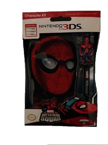 Nintendo DS Marvel Super Hero Squad Member Spider Man Kit with Spider Man Stylus and Spider Man Themed Case