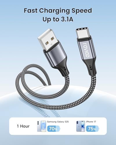 USB C-kabel 3 stuks 0.3m 1m 2m nylon snellaadkabel 5V/3A 480Mbps voor Galaxy S22 S21 S20 Note Huawei Redmi - Afbeelding 3