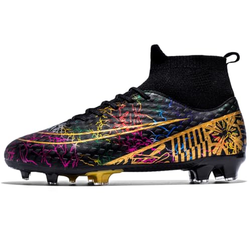 Big Kids Soccer Cleats High Top Youths Spikes FG Shoes
