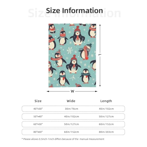 Couverture flanelle douce pingouin plaid de qualité supérieure - 5