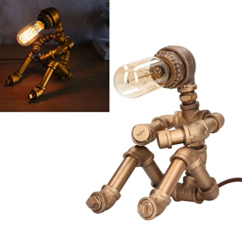 Retro Lampen Industriële Robot Lampen Cool Tafellamp Waterleiding Verlichting Bureaulampen met Lamp voor Bar Restaurant… - Afbeelding 4