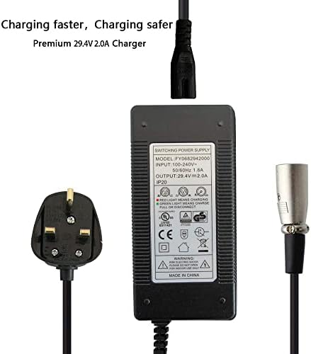 Mobility Lithium Battery Charger, 29.4V 24V 2A Quality Mobility Wheelchair Lithium Battery Charger, Power Adapters XLR Connector