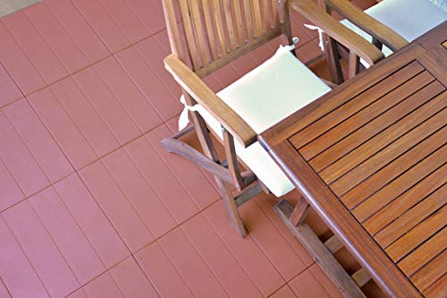 Fliesen aus Kunststoff für den Außenbereich und den Garten, 60 x 60 cm, 4 Stück, entspricht 1,5 m², Farbe Grau