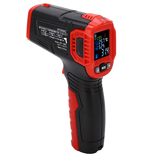 Industrial Thermometer, Infrared Temperature Sound Light Alarm Non Measurement Quick Response Portable for Cooking