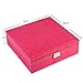 KLOUD City Two-Layer Jewelry Box Organizer Display Storage case with Lock (Rose)