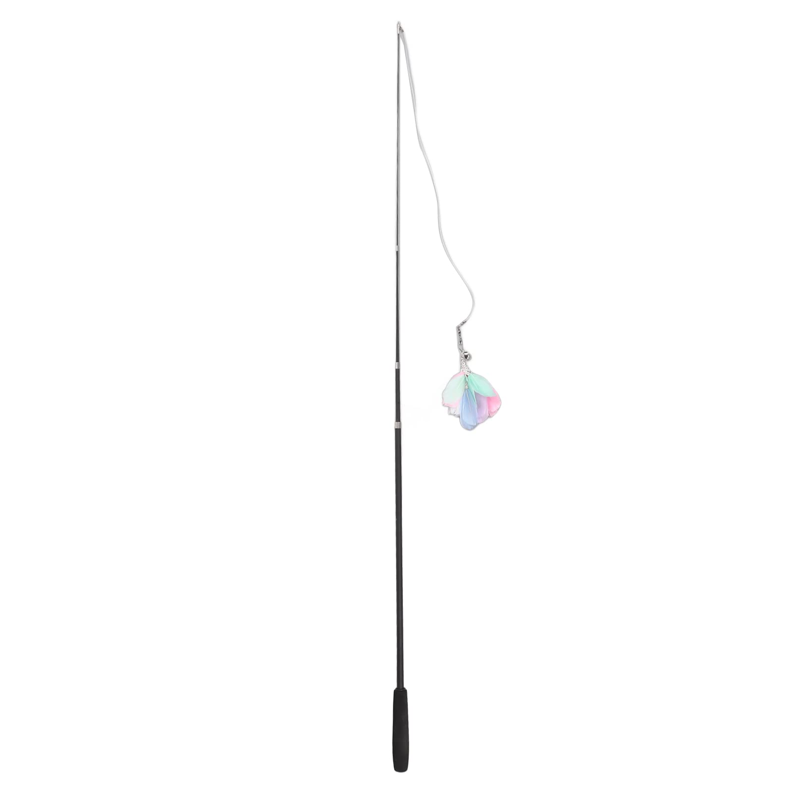 Divertido Palo para Gato, Juguete Interactivo retráctil con Plumas para Gatos, Ejercicio de Juego para Gatos de Interior
