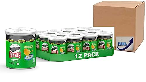 Pringle's Sour cream & onion Pop & Go Crisps 12 x 40g