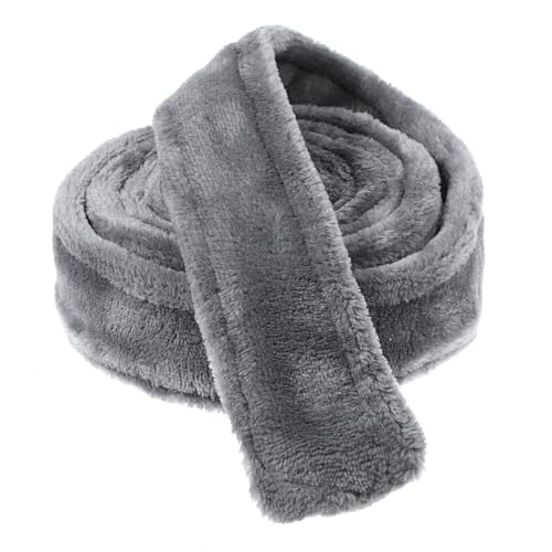 Image of Oruola Grey Robe Tie, 180 x 4.5cm/70.87 x 1.77 in, Unisex Flannel Hotel Thick Waist Belt Soft Pajamas Belt