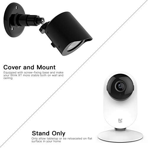 Wall Mount for YI Home Camera, Basstop 360 Degree Swivel Bracket Holder Case Cover for YI 1080p/720p Home Camera Outdoor&Indoor Weatherproof High Grade Plastic Housing