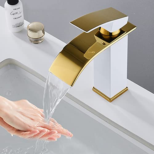 Mitigeur de lavabo cascade noir et or MOCHAMIK pour rafraîchir le style de votre salle de bain