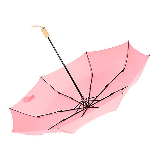 Parapluie Parapluie Simple de Couleur Unie, Parapluie à poignée en Bois Massif, Parapluie ensoleillé empilé, Parapluie créatif for Hommes et Femmes Umbrella(B)