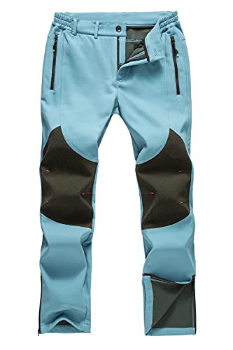 Image of Gash Hao Mens Snow Ski Waterproof Softshell Snowboard Pants Outdoor Hiking Fleece Lined Zipper Bottom Leg