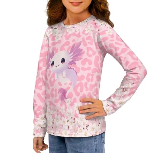 Image of Long Sleeve Shirts for Girls Winter Tops 3-16t Cartoon T Shirts for Fall Clothes