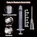 50 Pack 3ml/cc Disposable Luer Lock Lab Syringes with 22Ga 1.0 Inch Needle , Individually Sealed Packed