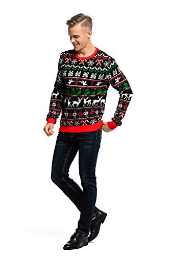 Men‘s Ugly Christmas Sweater Unisex Novelty Santa Pullover For Party Fun Fab Festive Fair Isle Small #TOP2
