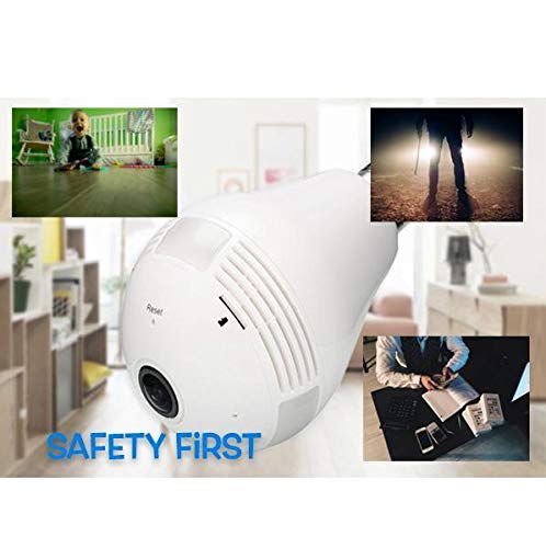 Image of SmartCam CCTV 2MP IP Camera VR 1080P LED FishEye 360 Degree Home Phone Hidden Light Bulb IR Night Wireless WiFi Panoramic Camera