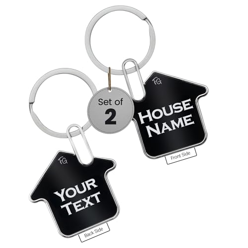 Image of Customized Key Chain for Home - Personalized House Keychain with Name | Unique Key Rings for Home Use | Customised Engraved Keychain Gift for Men & Women