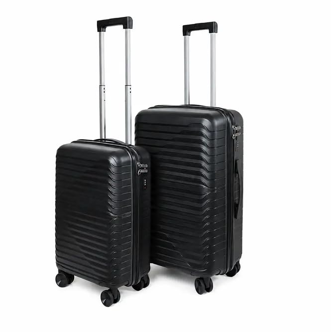 Image of 3G Smart Soft Combination Cabin Size Suitcase Trolley Bag with USB cahrging Port 20 inch, Black