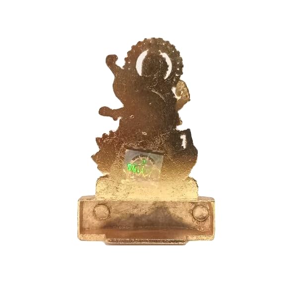 Estatua Decorativa de Saraswati en Metal Ashtadhatu miniatura 6