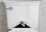 Bathroom Toilet Sticker Decal - Peeking Monster - Funny Fun Learning Educational