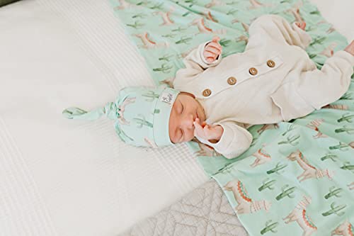 Image of Copper Pearl Baby Beanie Hat Top Knot Stretchy Soft Cusco