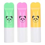 Fruchtextrakt Feuchtigkeitsspendender Nährender Lippenbalsam, Feuchtigkeitsspendende Reparaturpflege Lippenbalsam 3,5 G X 3 Stk (06#Apfel, Kirsche, Zitrone)