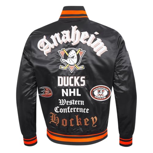 Image of Pro Standard Mens NHL Old English Satin Jacket