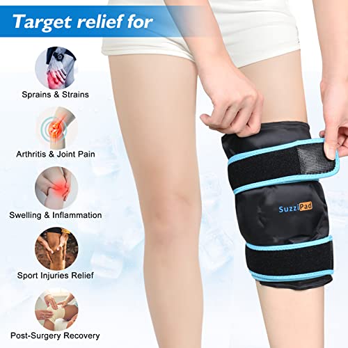 SuzziPad XL Knee Ice Pack Wrap Around Entire Knee After Surgery, Extra Large Ice Knee Wrap with