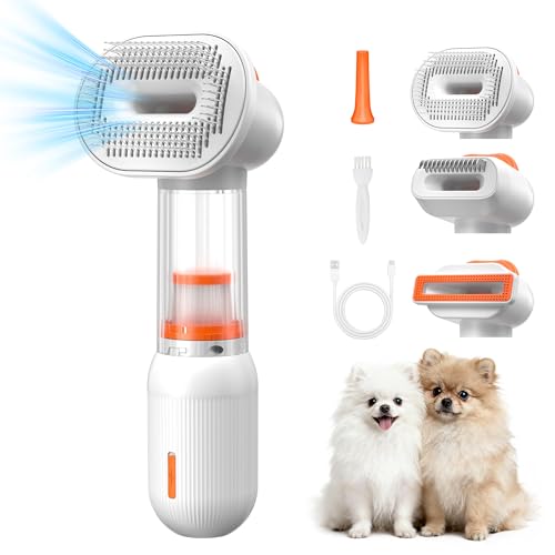 kurtmark 4-in-1 Self-Cleaning Vacuum Dog Brush