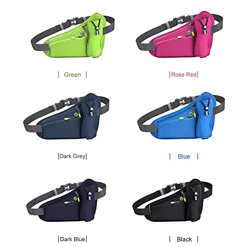 Domary Cinto de hidratação esportiva, cinto de corrida, bolsa de cintura com suporte para garrafa de