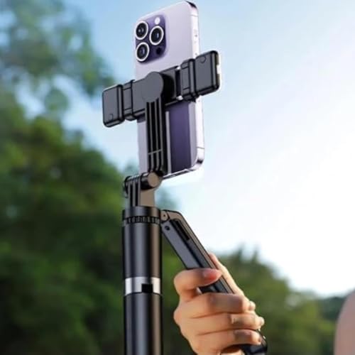 Image of Selfie Stick Tripod 67cm with Bluetooth Remote & Fill Light (6 feet with Light)