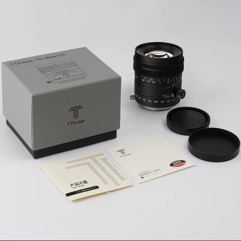 TTArtisan Obiettivo Tilt 50 mm F1.4 Full Format Messa a fuoco manuale per fotocamera mirrorless per fotocamere Fuji X Mount X-A1 X-M1 X-T100 X-T30 X-PR01 X-E1 X-E4 XS10 e altri.