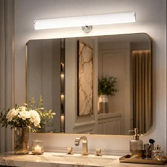 Havells IP44 Rated Reflectra 10W LED Mirror Light | 100lm/W Efficacy | Square | Light for Powder Room, Vanity Space and Bathroom Settings | Cool White | Pack of 1