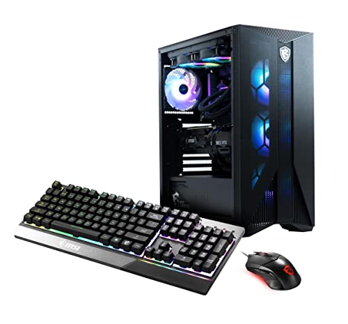Image of MSI Aegis RS Gaming Desktop: Intel Core i7-14700KF, Geforce RTX 4070, 32GB DDR5, 2TB m.2 NVMe SSD, Liquid Cooling, 80+ Gold PSU, WiFi 7, Keyboard & Mouse, DIY Friendly, Windows 11 Home: 14NUE7-628US