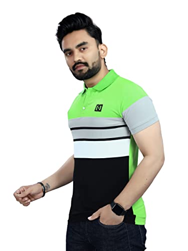 Image of Men's Regular Fit Striped Polo T-Shirts