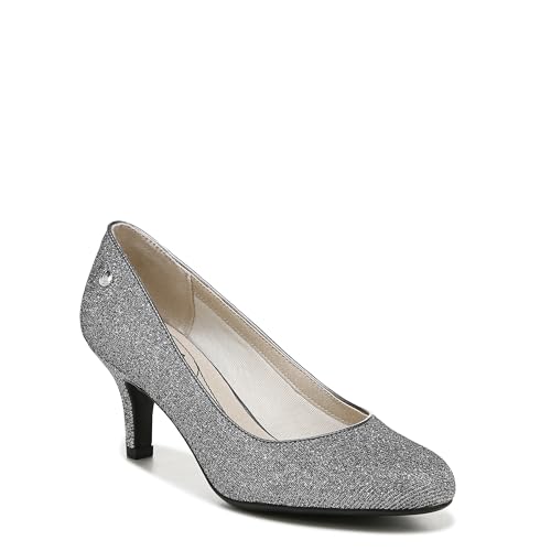 LifeStride Women's Parigi Pump Pewter Shimmer Fabric 7.5 M